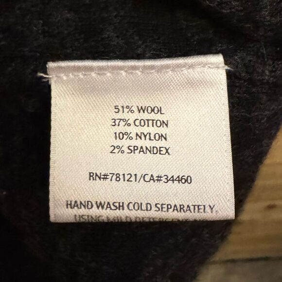 Eileen Fisher Size Large Gray Black Abstract Pattern Wool Blend Bodycon Skirt - Picture 10 of 10